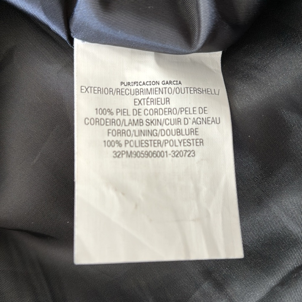 Purification Garcia 100% Lambs Skin Black Mini Dress Size 38 - Picture 7 of 7